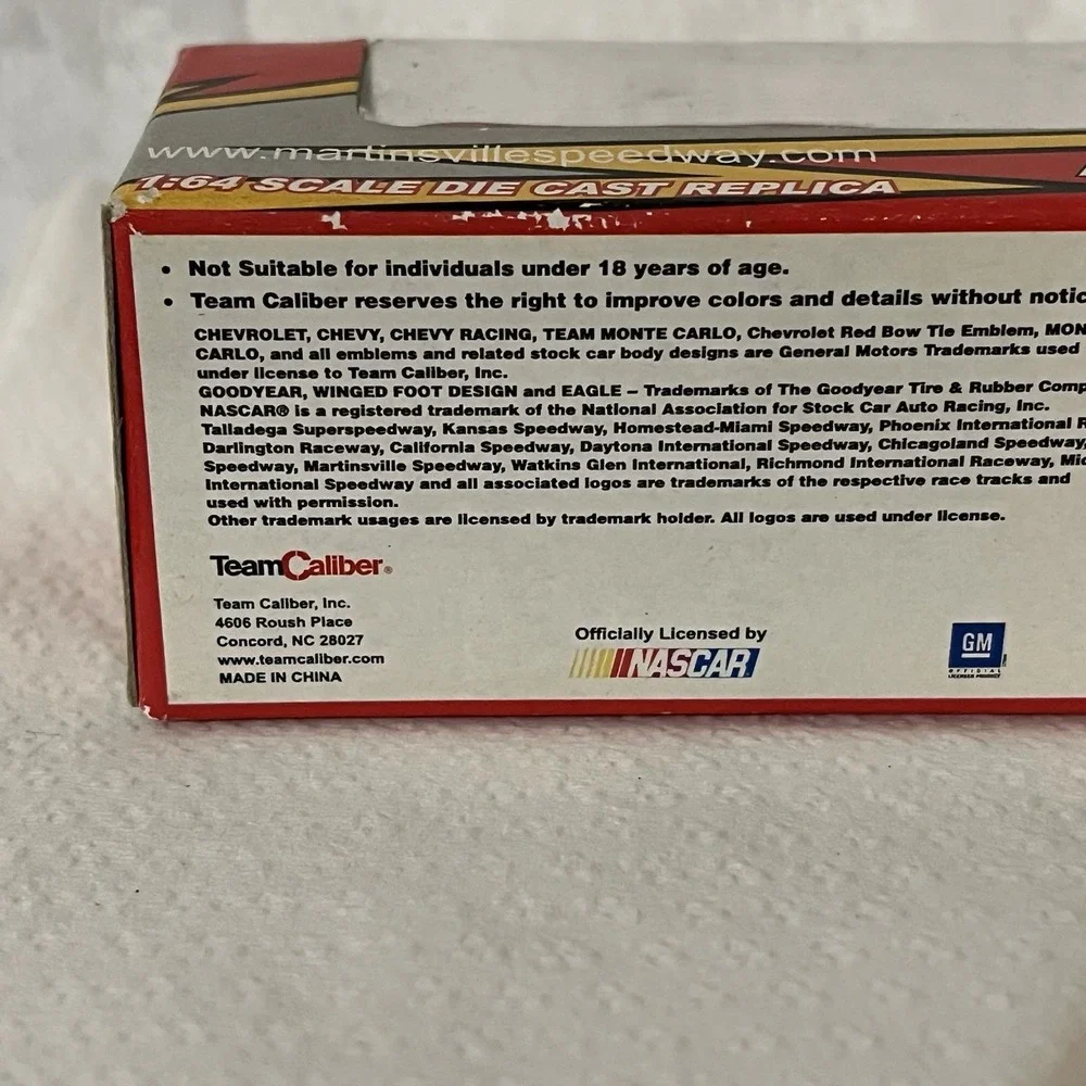2005 ADVANCE AUTO PARTS 500 Die Cast 1:64 PROGRAM Car MARTINSVILLE SPEEDWAY